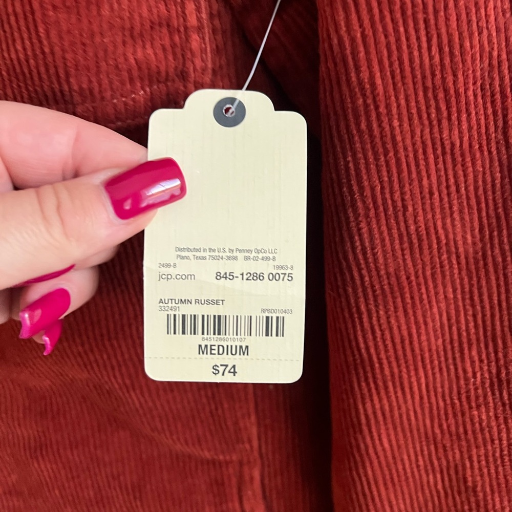 St. John's Bay burnt orange jacket M fall shacket - Picture 4 of 6